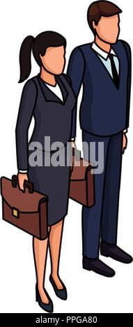 Couple d'avatar Illustration de Vecteur