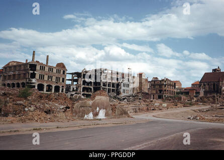 Années 1950, Ruines d'une ville allemande bombardée DANS LA SECONDE GUERRE MONDIALE, Allemagne Banque D'Images