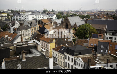 Vue de Gand à partir de la hauteur, détail de la Belgique, du tourisme Banque D'Images