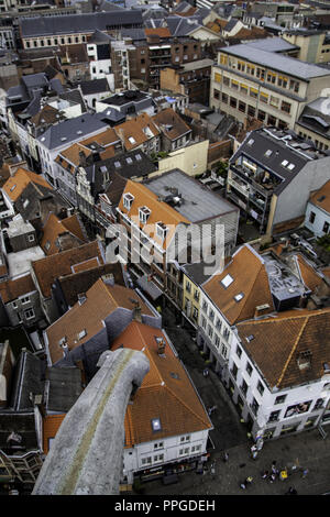 Vue de Gand à partir de la hauteur, détail de la Belgique, du tourisme Banque D'Images