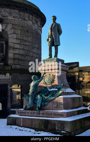 American Civil War Monument écossais dans le vieux cimetière de Calton à Calton Hill, Édimbourg, Écosse Banque D'Images