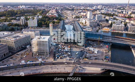 Hauptbahnhof, la gare principale de Berlin, Allemagne, , Banque D'Images