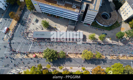 Vue aérienne de Marathon de Berlin 2018, Berlin, Allemagne Banque D'Images