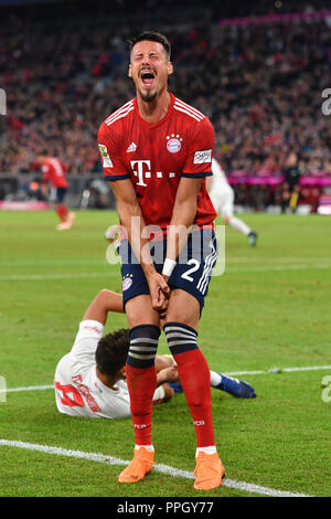 Sandro Wagner (Bayern Munich), déçu, frustré, déçu, frustré, découragé, cris pour objectif manqué de chance, de l'action. Le football 1. 5.Bundesliga, journée, journée05, Bayern München M) - FC Augsburg (A) 1-1, le 25.09.2018 dans Muenchen ALLIANZARENA, DFL RÈGLEMENT INTERDIT TOUTE UTILISATION DE PHOTOGRAPHIE COMME DES SÉQUENCES D'IMAGES ET/OU QUASI, Vidéo | dans le monde entier Banque D'Images