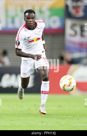 Leipzig, Saxe. Sep 20, 2018. Football : Ligue Europa, Groupe étape, Journée 1 : RB Leipzig - RB Salzbourg. Joueur de Leipzig sur Bruma le ballon. Crédit : Jan Woitas/dpa-Zentralbild/dpa/Alamy Live News Banque D'Images