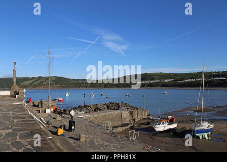 Nouveau quai Port, La Baie de Cardigan, Ceredigion, pays de Galles, Grande-Bretagne, Royaume-Uni, UK, Europe Banque D'Images