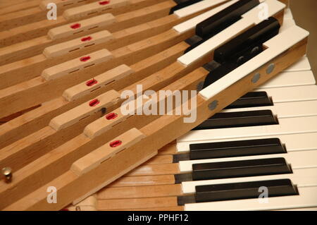 Touches de Piano démonté Banque D'Images