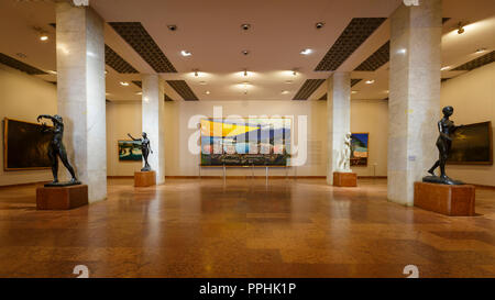 Budapest, Hongrie - le 16 août 2018 : l'intérieur de la Galerie nationale hongroise de Budapest. Banque D'Images