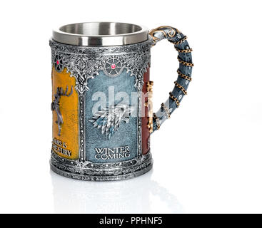 Chambre officielle de tankard Stark série Game of Thrones Banque D'Images