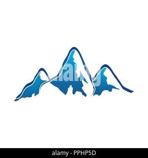 Logo montagne, montagne élégant logo Vector EPS Illustrator design.10, paysage de collines logo design inspiration Illustration de Vecteur