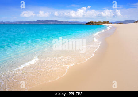 Plage de Praia de Rodas en islas Cies île de Vigo à l'Espagne Banque D'Images