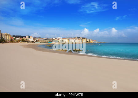 La plage de Riazor de La Corogne en Galice de l'Espagne Banque D'Images