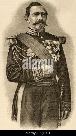 Charles Denis Bourbaki (1816-1897). Militaire français. Enregistré dans notre siècle, 1883. Banque D'Images