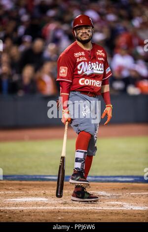 Alfredo Amezaga se despide del beisbol con su ultimo turno al bat durance la Serie del Caribe . Jeu de base-ball de la série des Caraïbes, avec le match Banque D'Images