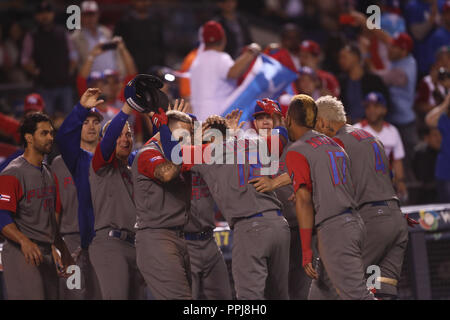 Francisco Lindor homerun celebra en la séptima entrada, durante el partido entre le Mexique vs Porto Rico, World Baseball Classic en estadio Charros de J Banque D'Images