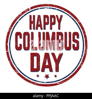 Columbus day signer ou apposer sur fond blanc, vector illustration Illustration de Vecteur