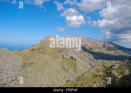 Dans Mountanroad Tramuntana à Majorque Banque D'Images