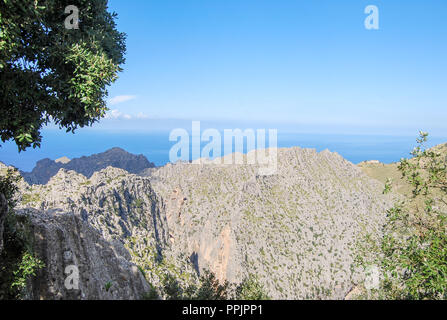 Dans Mountanroad Tramuntana à Majorque Banque D'Images