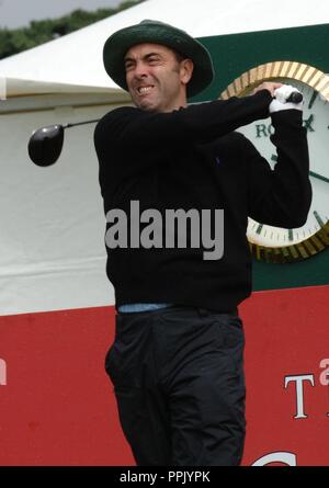 Allstar Golf, Celtic Manor, Newport, 2005. L'acteur James Nesbitt Banque D'Images