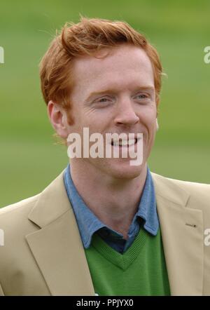 Allstar Golf, Celtic Manor, Newport, 2005. L'acteur Damian Lewis. Banque D'Images