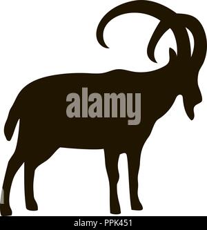 L'icône de la ferme des animaux chèvre Illustration de Vecteur