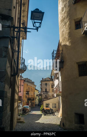 La Ville de Lecco en Vallée d'AOSTE NW Italie Banque D'Images