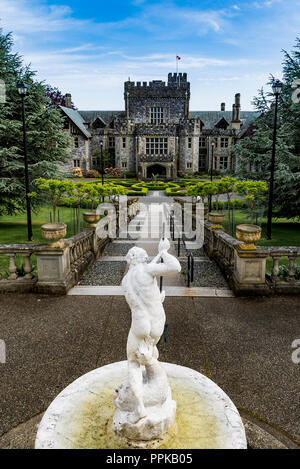 Escaliers de Neptune, Hatley Castle, Hatley Park, Colwood, Greater Victoria, British Columbia, Canada Banque D'Images