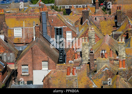 Sur les toits, Rye, East Sussex Banque D'Images