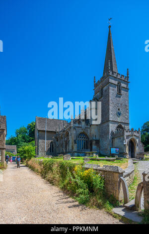 L'église St Cyriac, Lacock, Wiltshire, Angleterre, Royaume-Uni, Europe Banque D'Images