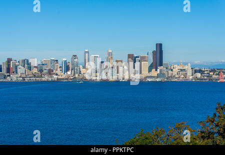 Une vue de la ville de Seattle. Banque D'Images