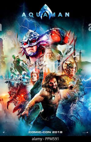Aquaman (2018) réalisé par James Wan avec Jason Momoa, ambre entendu, Nicole Kidman et Randall Park. Arthur Curry découvre qu'il est le roi de l'Atlantide aussi connu comme Aquaman. Banque D'Images