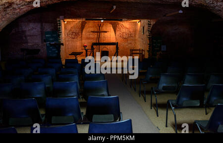 Catacomb Church ,Coober Pedy , l'Australie du Sud Banque D'Images