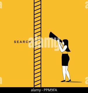 Recherche Femme au-dessus de Bain Illustration de Vecteur