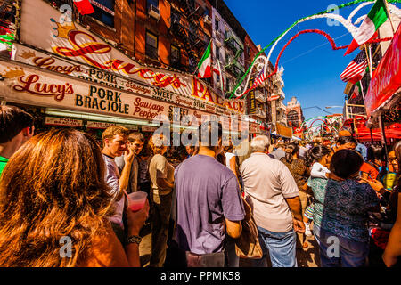 Fête de San Gennaro Little Italy Mulberry Street Manhattan - New York, New York, USA Banque D'Images