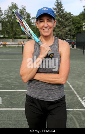 4e événement annuel Pro-Am JMTP, dans les Hamptons à Amagansett, New York. Avec : Chris Evert Où : Amagansett, New York, United States Quand : 25 août 2018 Credit : IZZY/WENN.com Banque D'Images