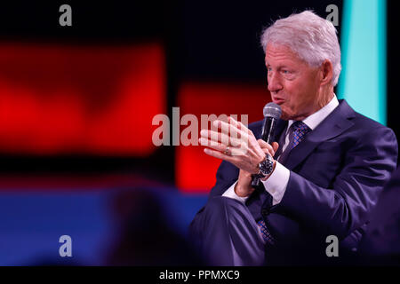 New York City, USA. 26 septembre 2018. Bill Clinton, ancien président des États-Unis au cours de la Bloomberg Global Business Forum à l'hôtel Plaza sur l'île de Manhattan à New York ce mercredi, 26. (PHOTO : VANESSA CARVALHO/BRÉSIL PHOTO PRESSE) Credit : Brésil Photo Presse/Alamy Live News Banque D'Images