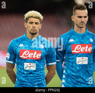 Naples, Campanie, Italie. 26 Sep, 2018. Malcuit de SSC Napoli vu avant la série d'un match de football entre Parme et SSC Napoli Calcio au stade San Paolo. Vicinanza/crédit : Ernesto SOPA Images/ZUMA/Alamy Fil Live News Banque D'Images