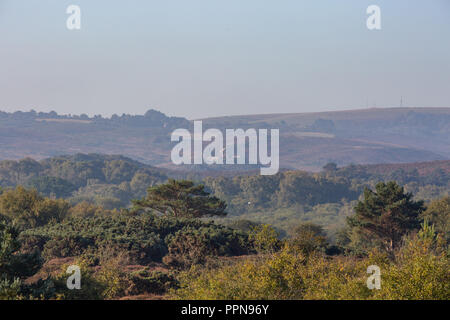 Bancs, Poole, Dorset, UK. 27 Septembre, 2018. Météo France un matin brumeux à Sandbanks Poole Dorset. Credit : Suzanne McGowan/Alamy Live News Banque D'Images