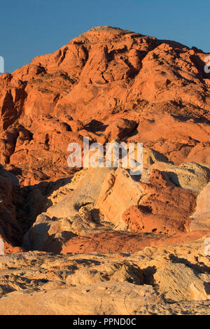 Voir en dômes blancs, la Vallée de Feu State Park, Nevada Banque D'Images