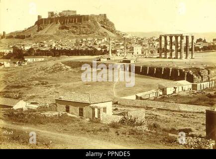 Félix Bonfils (1831-1885) - Athènes - acropole sur 1868-1875. Banque D'Images
