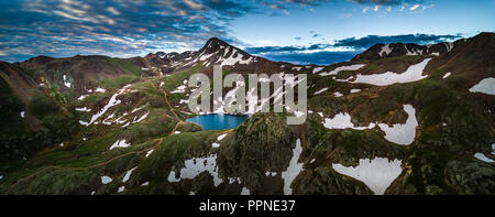 Colorado, USA Lac de Côme d'oiseau - Poughkeepsie Pass, montagnes San Juan off, ingénieur Banque D'Images