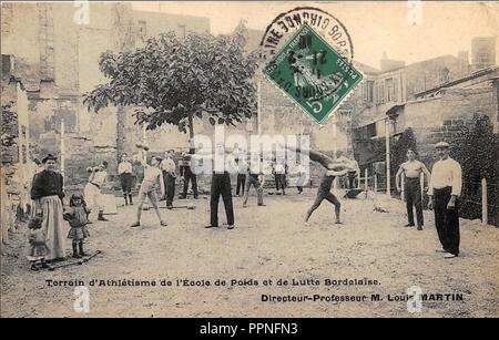 Bordeaux - Ecole de poids et de lutte 2. Banque D'Images