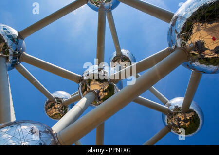 L'Atomium, un bâtiment historique à Bruxelles, Belgique a l'origine construit pour l'Exposition Universelle de Bruxelles de 1958. Banque D'Images