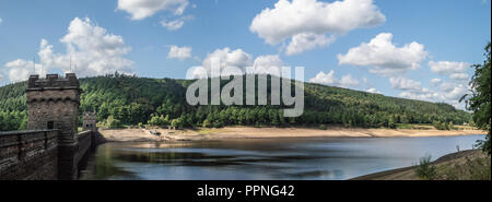 Dans la partie supérieure du réservoir Derwent Derwent Valley dans le parc national de Peak District. Banque D'Images