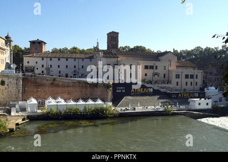 Rome Italie 23 septembre 2018 - Isola Tiberina - Atreju18 ' CONTRO EUROPA EUROPA ' 21° edizione Location presso Isola Tiberina Crédit : Giuseppe Andider Banque D'Images