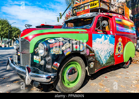 1951 Austin 135 voiture art créé par Burnaby (Colombie-Britannique), Lyle résident M. Brown-John. Banque D'Images