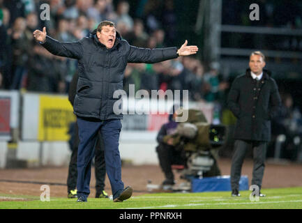 Tommy Wright, directeur de St Johnstone, lors du match final de la coupe Betfred au parc McDiarmid, à Perth. Banque D'Images