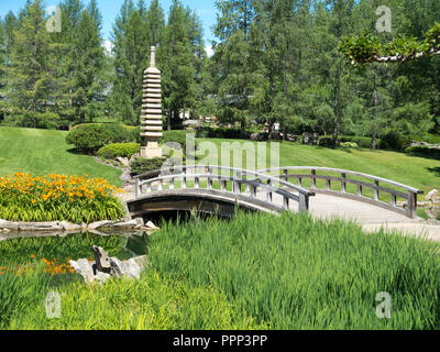 Jardin Japonais Kurimoto, Alberta, Canada Banque D'Images