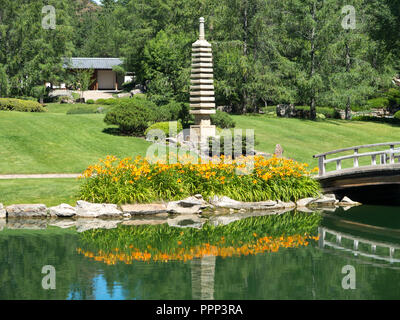 Jardin Japonais Kurimoto, Alberta, Canada Banque D'Images