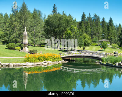 Jardin Japonais Kurimoto, Alberta, Canada Banque D'Images